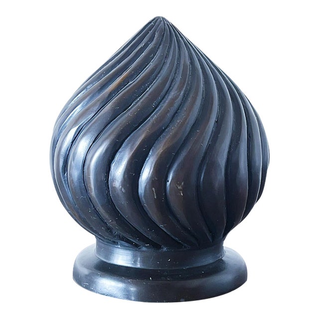 Mid-Century Large Metal Spiral Paperweight in Bronze Finish For Sale