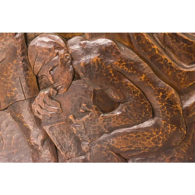 Josep Mundet and Joan Palet, Carved Panel, Metal & Wood For Sale - Image 11 of 18