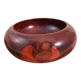 Vintage Australian Mulga Wood Bowl Hand Turned For Sale