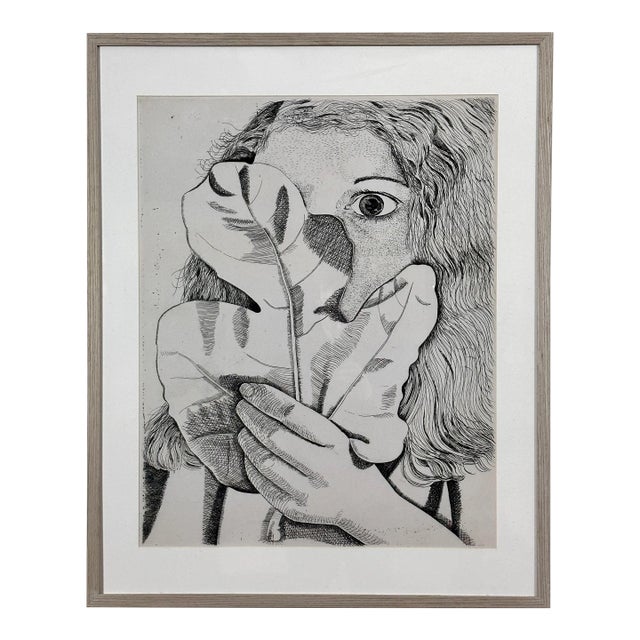 Lucian Freud - Expressionist Female Portrait Pigment Print, Framed For Sale