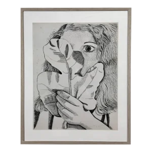 Lucian Freud - Expressionist Female Portrait Pigment Print, Framed