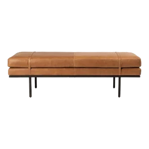 Four Hands Harris Accent Bench - Palermo Cognac