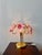 Vintage Pink Murano Glass Floral Table Lamp – Authentic Italian Curved Flower Desk Lamp With Brass Frame – Romantic Atmospheric Lighting For Sale - Image 14 of 18