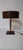 Metal Square Base Table Lamp in Brown Leather attributed to Jacques Adnet for ILG For Sale - Image 7 of 18