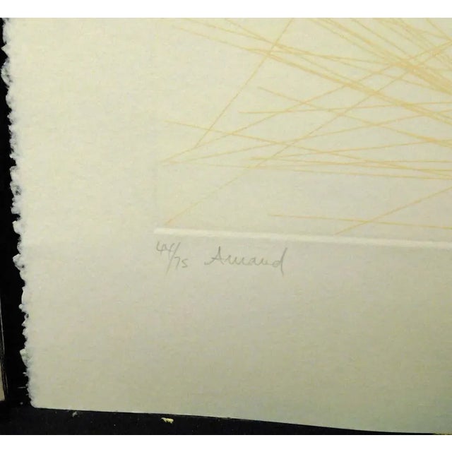 1980s Guillaume Azoulay Arnaud Signed Sepia Color Etching Paper Baby Child For Sale - Image 4 of 4