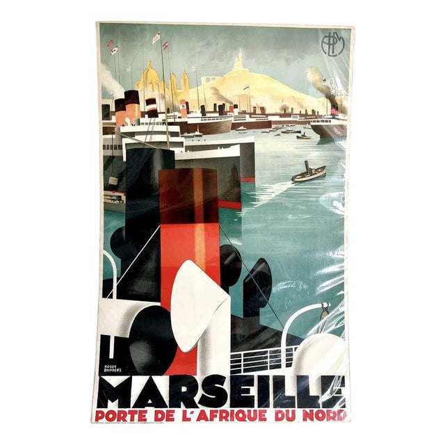 Roger Brodems, Marseille, Lithograph For Sale