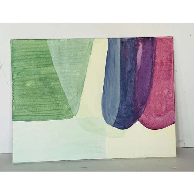 Abstract mixed media on stretched canvas Overlaping Spaces by Elia.
