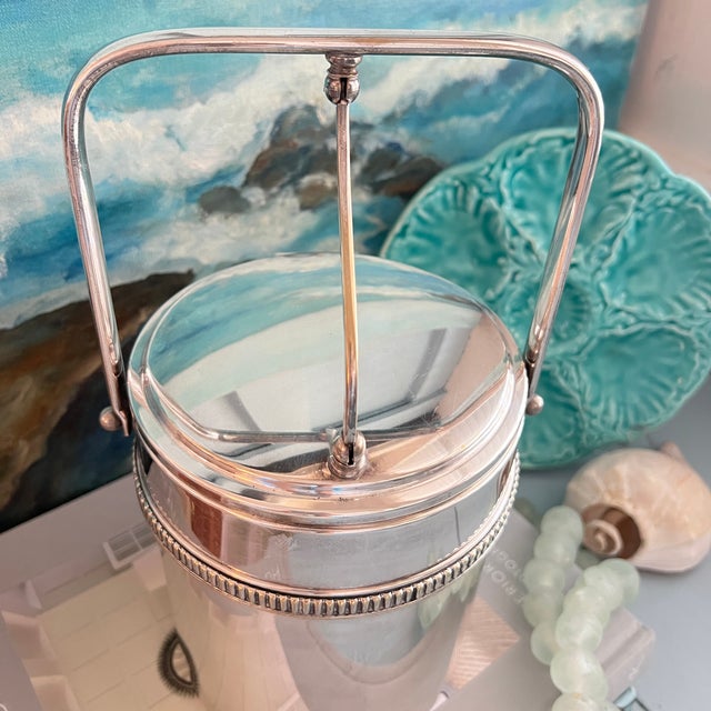 Mid 20th Century Mid 20th Century Italian Silverplate Swing Arm Ice Bucket by Macabo For Sale - Image 5 of 8