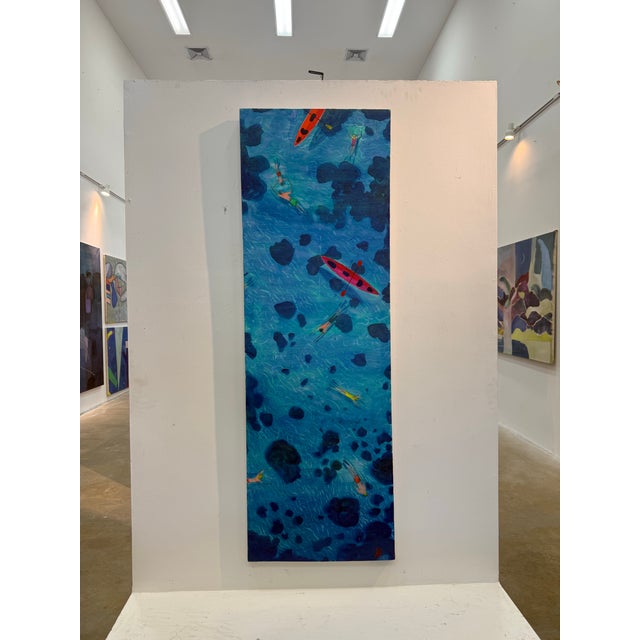 Contemporary Large Beach Scene Acrylic on Canvas by Joe Davis For Sale - Image 3 of 11