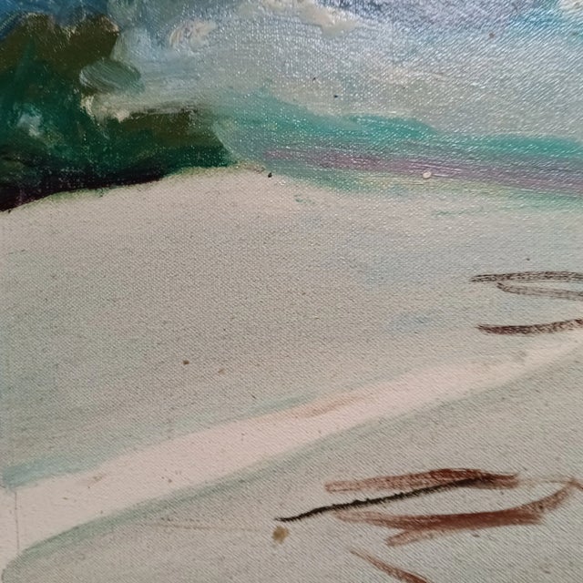 Realism Winterscape Abstract, Original Oil Painting For Sale - Image 3 of 4