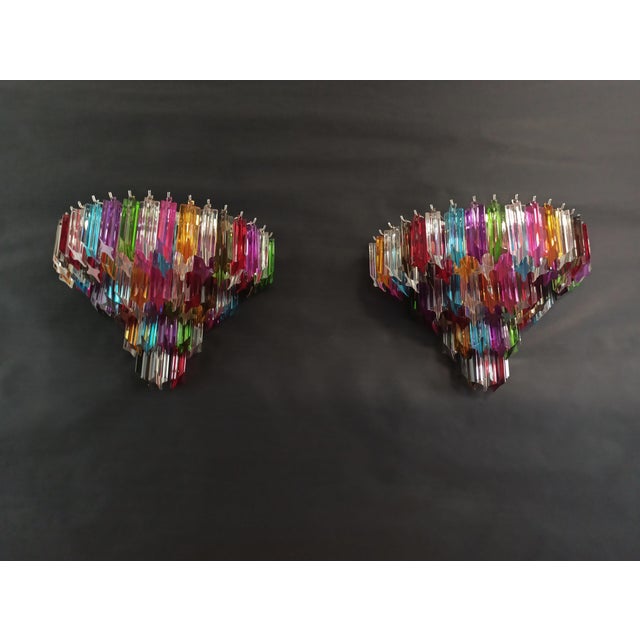 Mid-Century Modern Vintage Murano Wall Sconces, 1990, Set of 2 For Sale - Image 3 of 18