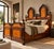 19th Century Italian Renaissance Revival Mahogany and Birdseye Maple Bed, 1980s For Sale - Image 4 of 10