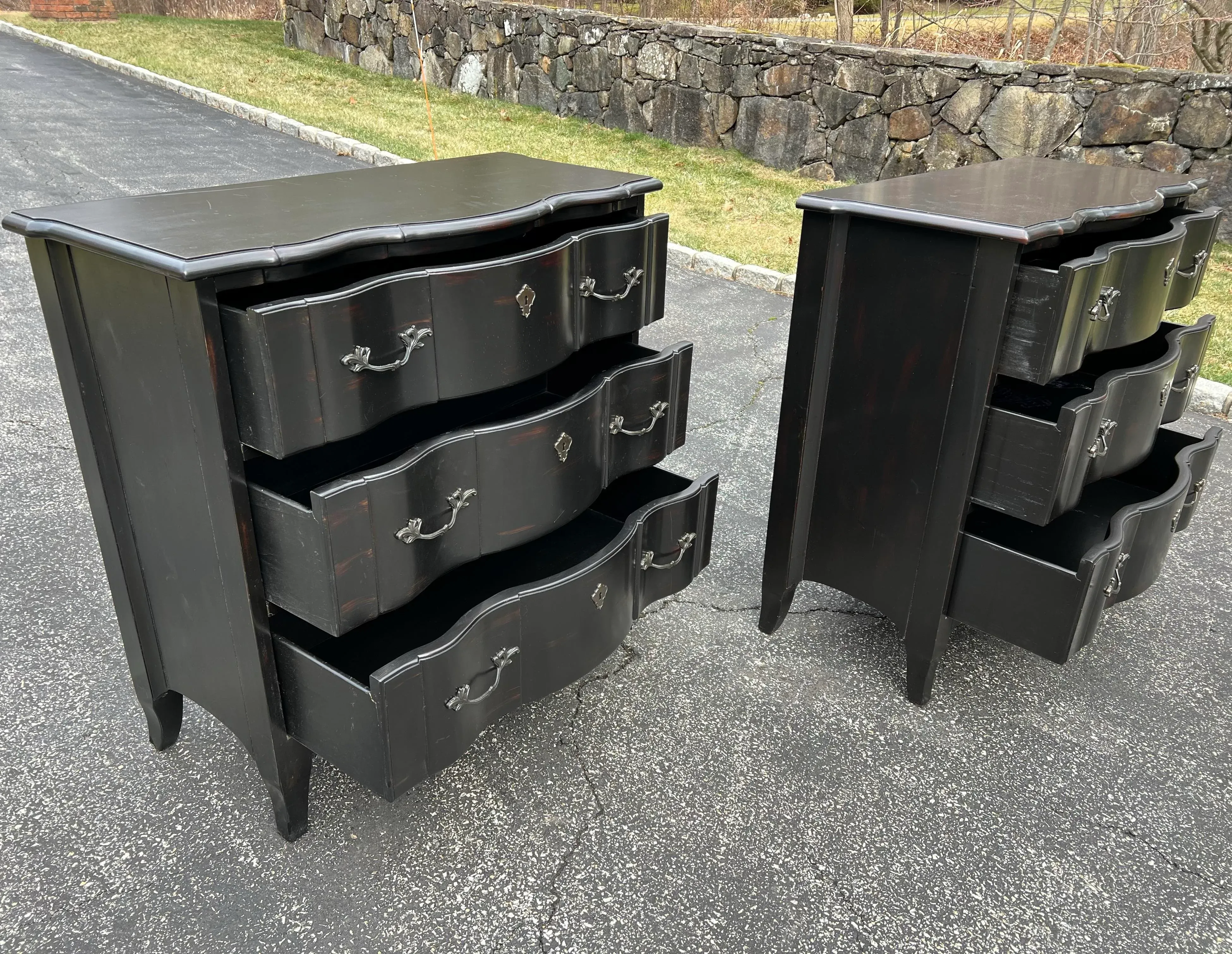 2000s Ralph Lauren Tortoiseshell Ebonized Bachelors Chest of Drawers