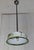 German Hanging Lamp with Hand-Painted Glass Shade, 1920s For Sale - Image 6 of 9