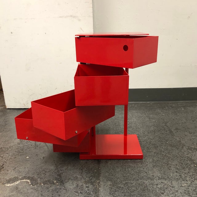 Dottus Italy 5 Bin Red Storage Tower Chairish