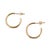 18k Yellow Gold 0.63ctw Pave Diamond and Ruby Open Hoop Earrings, A Pair For Sale In Houston - Image 6 of 8