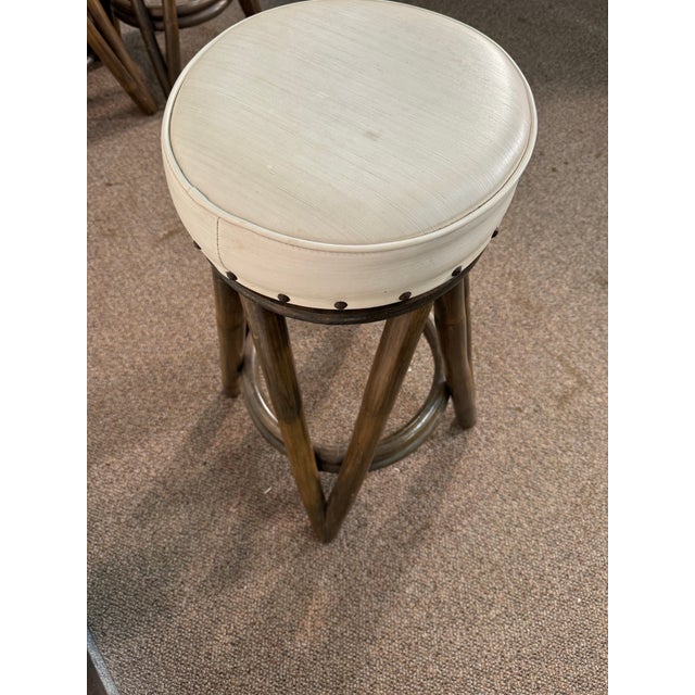 Mid-Century Modern Mid 20th Century Mid Century Modern Bamboo Barstool For Sale - Image 3 of 12