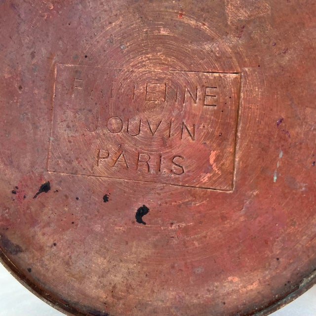 Fabienne Jouvin Paris Enamel Copper Cloisonne Large Tea Canister Jar Signed Fugi Sticks Pattern For Sale - Image 11 of 13