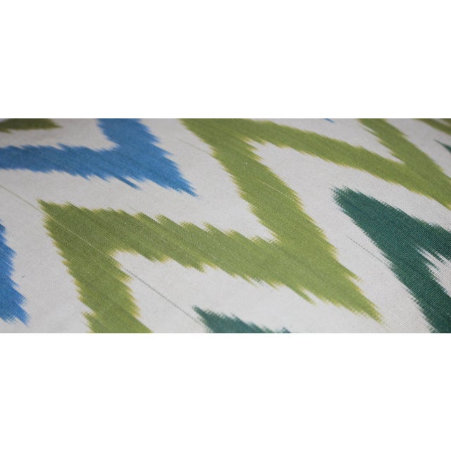 Contemporary Contemporary Silk Ikat Bohemian Throw Pillow For Sale - Image 3 of 7