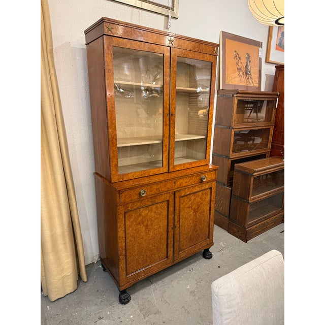 Traditional Antique Burl Wood Bookcase/Cabinet, Circa 1815 For Sale - Image 3 of 12