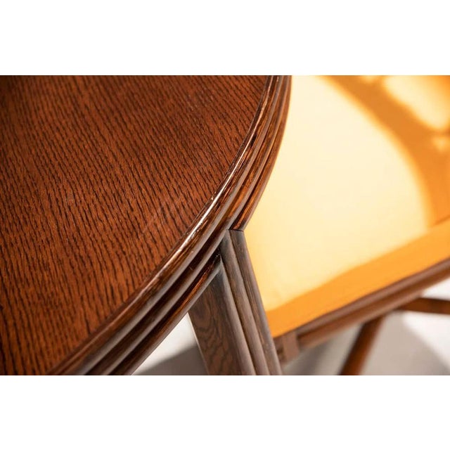 Wood Extendable Round Table and Rattan Chairs from Mc Guire, 1970s, Set of 5 For Sale - Image 12 of 18