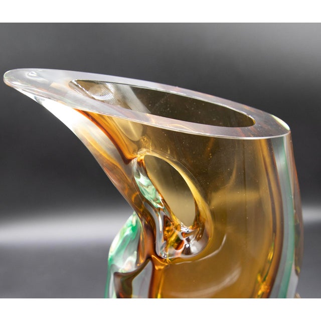 1990s 1990s Silvano Signoretto Murano Triple Sommerso Art Glass Sculpture - 14" H For Sale - Image 5 of 7