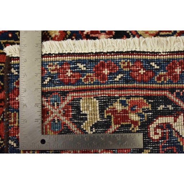 Heriz Rug 8' X 11'1'' Red Wool Vintage Traditional Hand-Knotted Oriental Carpet For Sale - Image 15 of 15