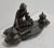 Important inkwell, offering two small receptacles in chased bronze with beaded friezes and plant decorations. They are...