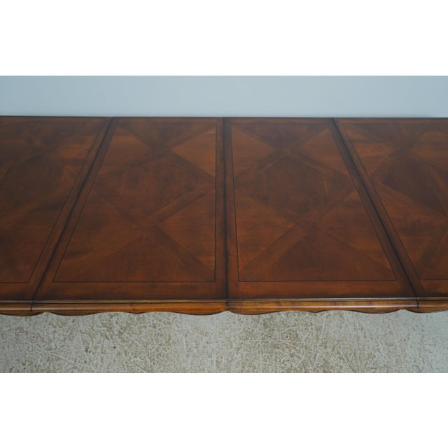 Drexel Heritage French Provincial Parquetry Inlaid Dining Table For Sale - Image 15 of 18