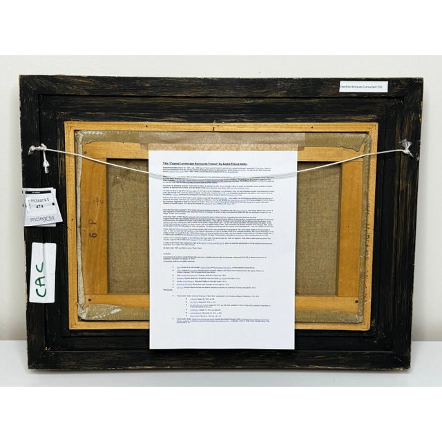 1920s Impressionist Oil Painting Fishing River Orne Normandy France by André Pré For Sale - Image 4 of 11