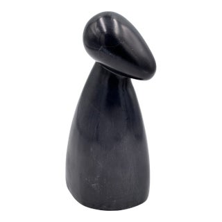 Vintage Modernist Carved Stone Sculpture For Sale