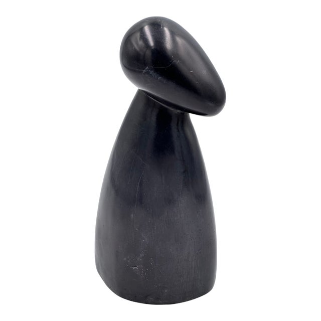 Vintage Modernist Carved Stone Sculpture For Sale