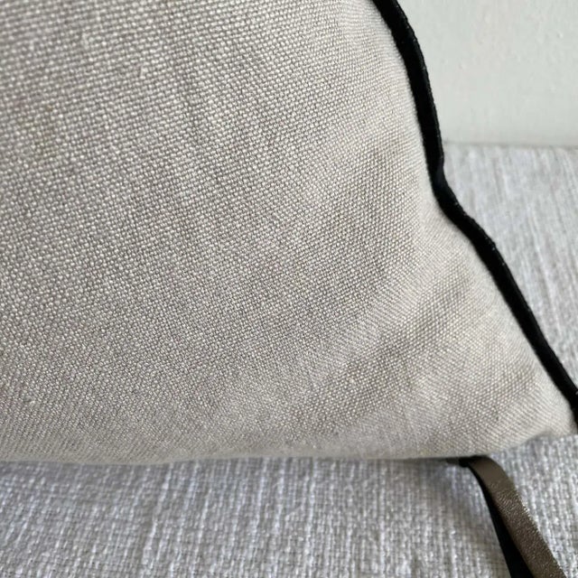 Natural French Linen Pillow For Sale - Image 4 of 6