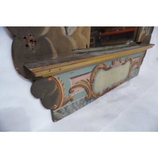 19th C Hand Painted Mirror With Angels For Sale - Image 10 of 18