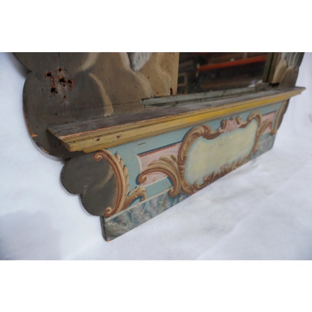 19th C Hand Painted Mirror With Angels by Mla For Sale - Image 10 of 18
