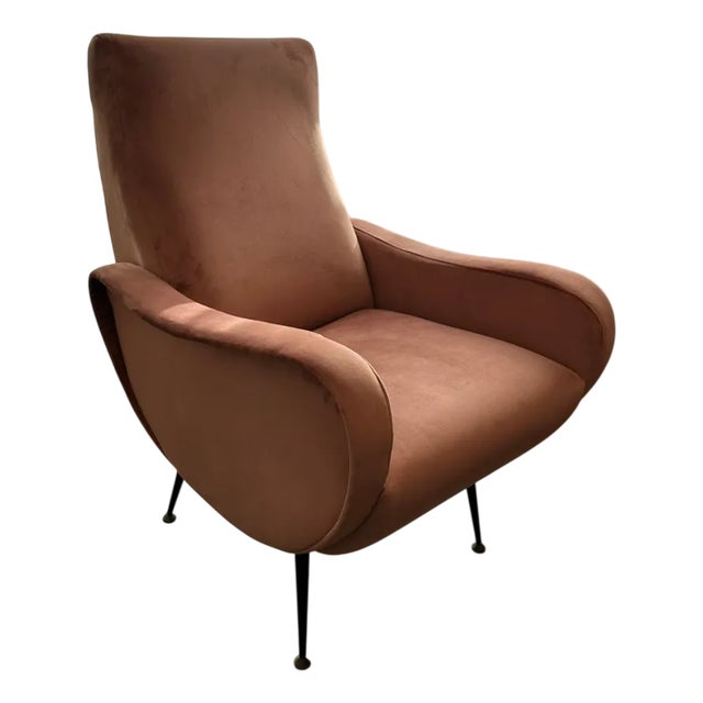 Vintage Powder Pink Armchair, 1960s For Sale