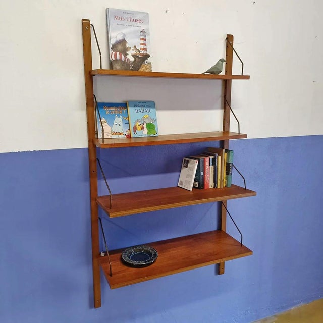 Brown Vintage Danish Bookcase, 1960s For Sale - Image 8 of 8