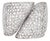 1980s Portuguese 1.75ct Pave Diamond Cigar Ring 18k White Gold Wide Band Sz 6.5 For Sale