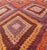 Mid 20th Century Hand Woven Vintage Turkish Embroidered Kilim Rug in Vivid Colors of Purple and Orange For Sale - Image 4 of 13