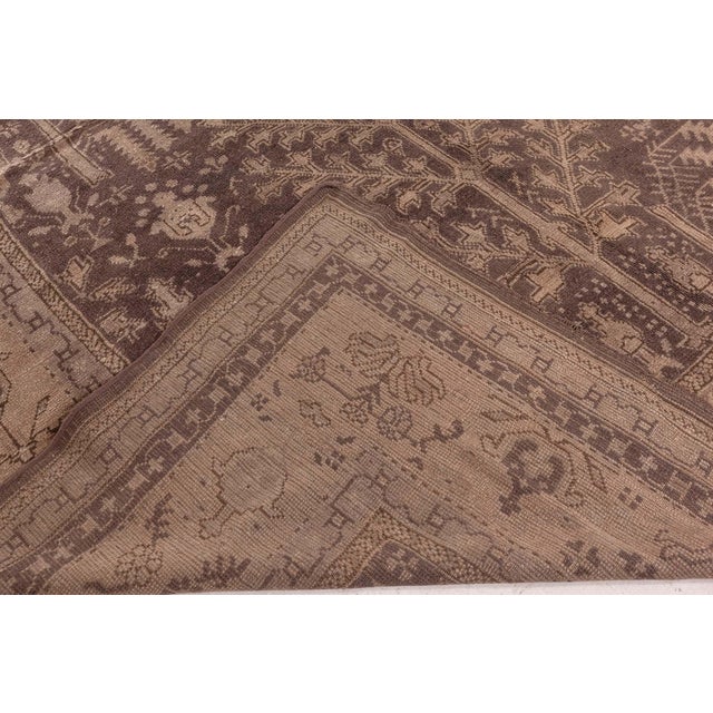 Turkish Large 1920s Turkish Oushak Rug For Sale - Image 3 of 7