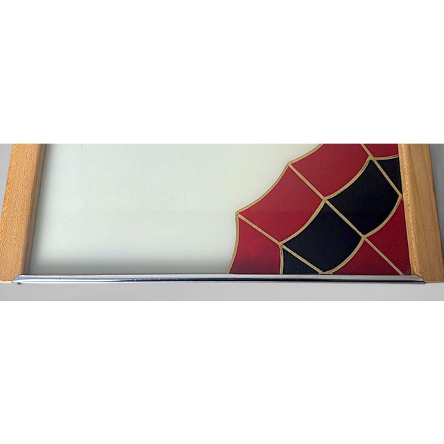 Art Deco French Opaline Glass Tray With Reverse-Painted Decoration For Sale - Image 11 of 17