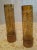 Vintage Perforated Brass/Wood Candle Holders - a Pair For Sale - Image 4 of 4