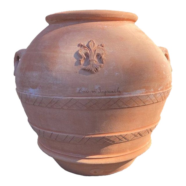 Grande Orcio Toscano Terracotta Jar For Sale
