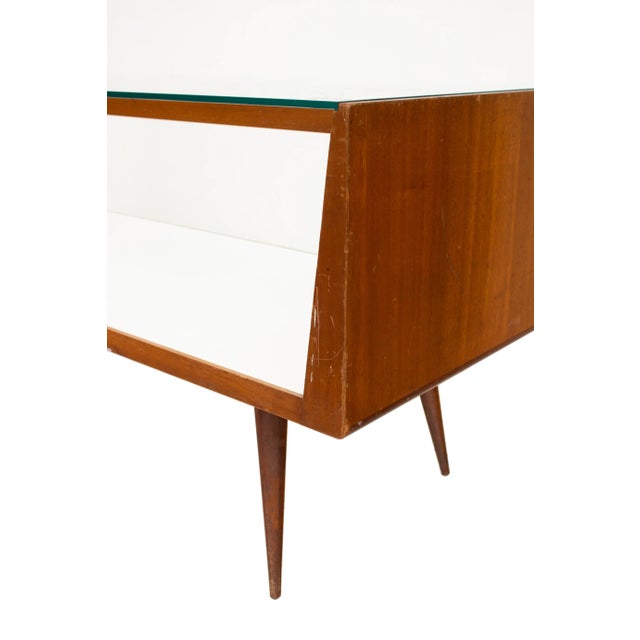 Mid-Century Modern Walnut and Glass Display Cases - a Pair For Sale - Image 12 of 13
