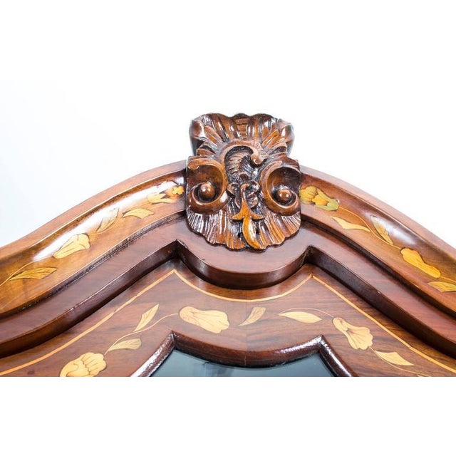 18th Century Dutch Walnut Marquetry Cabinet on Chest For Sale - Image 6 of 9