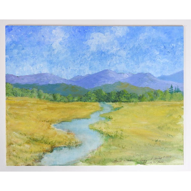 Contemporary Mountain Valley Stream Landscape Painting For Sale In Seattle - Image 6 of 7