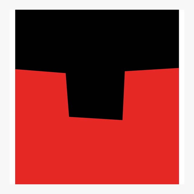 Mid-Century Modern Black Joins Red Fine Art Print 30" X 40" by Liz Roache For Sale - Image 3 of 6