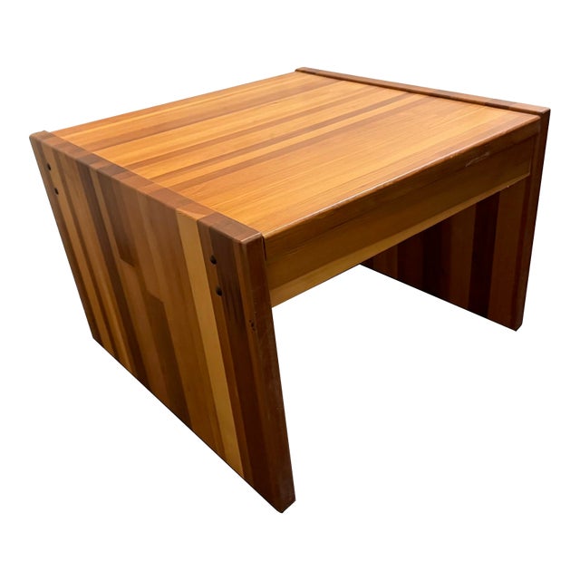 1970s Square Cedar Coffee Table For Sale