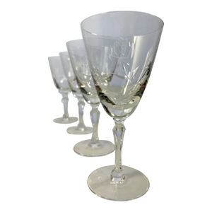 Vintage 1960's Noritake Primrose Crystal Water Glasses- Set of 4