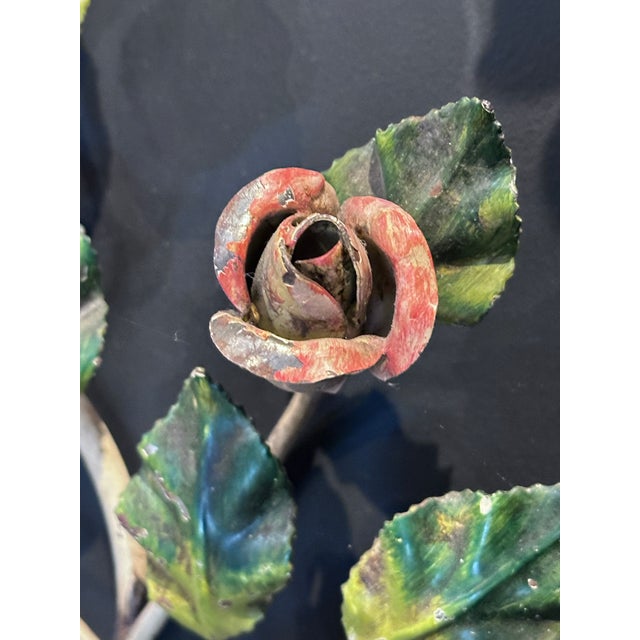 Metal 1930s Toleware Candle Sconces For Sale - Image 7 of 12